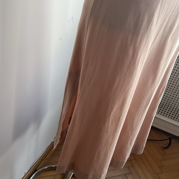 Zara nude cotton halter neck  fitted midi dress​ - medium size - Picture 5 of 8